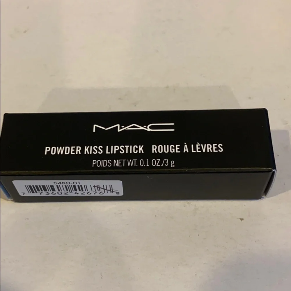 MAC COSMETICS Powder Kiss Lipstick A Little Tamed 301 Midtone Pink 0.1oz NIB $25